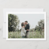 Save The Date Moderne Mariage Élégant Photo Script Simple (Dos)