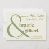 Save The Date Moderne Mariage moderne et élégant pour la mousse  (Devant)