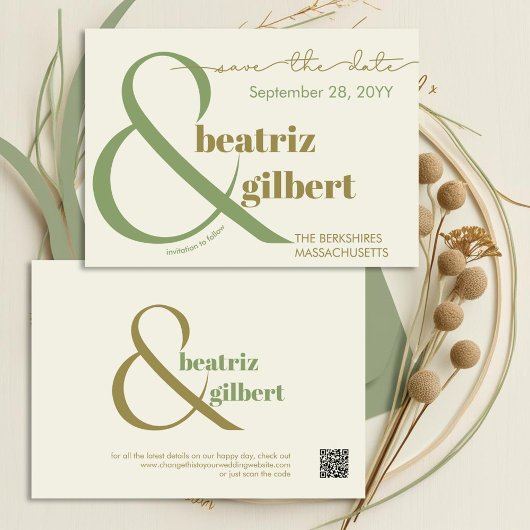 Save The Date Moderne Mariage moderne et élégant pour la mousse 