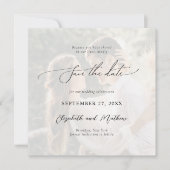 Save The Date Moderne Mariage Photo Simple Script 2 (Devant)