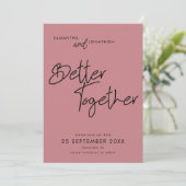 Save The Date Moderne Meilleur Ensemble Dusty Rose (Debout devant)