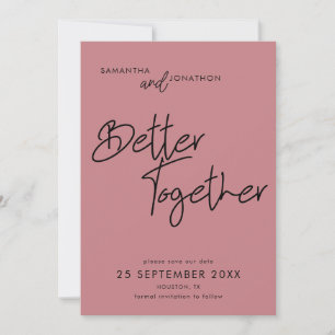 Save The Date Moderne Meilleur Ensemble Dusty Rose