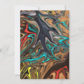 Save The Date Moderne minimal coloré Artiste Abstrait Mariage (Dos)