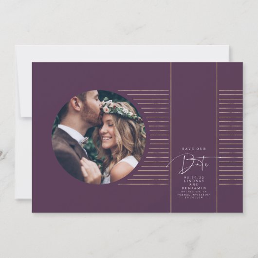 Save The Date Moderne Minimal Delicate Enregistrer La Photo Date (Devant)