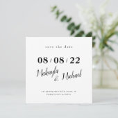 SAVE THE DATE moderne minimale datum eenvoudig sti Kaart (Staand voorkant)