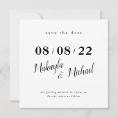 SAVE THE DATE moderne minimale datum eenvoudig sti Kaart (Voorkant)