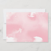 SAVE THE DATE moderne minimale waterverf bord roze (Achterkant)