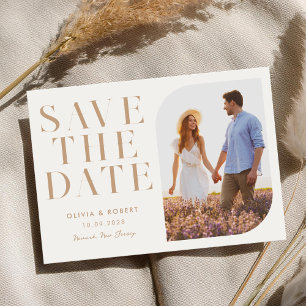 Save The Date Moderne minimaliste Chic 2 Mariage photo