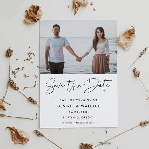 Save The Date Moderne minimaliste Enregistrer la photo de date