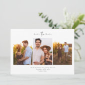 Save The Date Moderne minimaliste Multiphoto Collage Mariage (Debout devant)