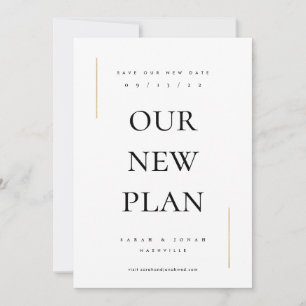 Save The Date Moderne minimaliste non photo changer la date