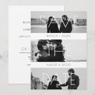 Save The Date Moderne minimaliste photo mariage beaux moments