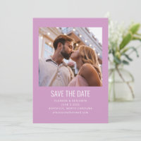 Moderne Minimaliste Photo Mariage Mignon Violet