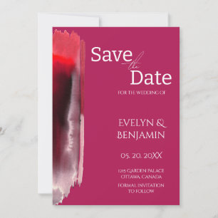 Save The Date Moderne, Minimaliste, Simple, Viva Magenta