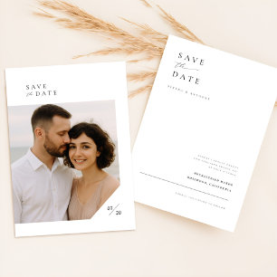 Save The Date Moderne Minimaliste Une Photo Enregistrer La Date