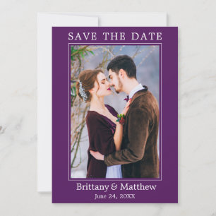 Save The Date Moderne minimaliste violet