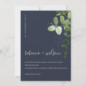 SAVE THE DATE MODERNE MODERNE EUCALYPTUS FOLIAGE COULEUR D'EAU (Devant)