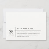 SAVE THE DATE MODERNE MODERNE NOIR ET BLANC MARIAGE DE TYPOGRAPH (Devant)