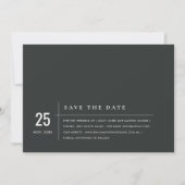 SAVE THE DATE MODERNE MODERNE NOIR ET BLANC MARIAGE DE TYPOGRAPH (Devant)