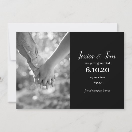 Save The Date Moderne | Notre histoire | Dates favorites | 2 pho (Dos)