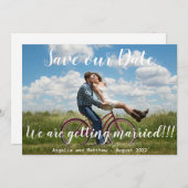 Save The Date Moderne Nous Nous Marions Photo (Devant / Derrière)