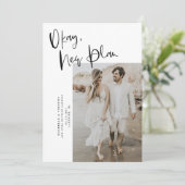 Save The Date Moderne Nouveau Plan Changer Date Mariage Enregist (Debout devant)