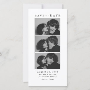 Save The Date Moderne Photo de Mariage Classique Série Typograph