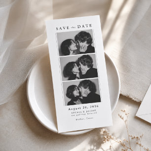 Save The Date Moderne Photo de Mariage Classique Série Typograph