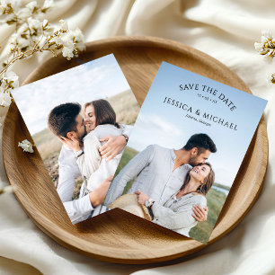 Save The Date Moderne Photo Double Face
