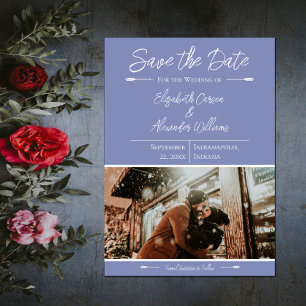 Save The Date Moderne Photo Enregistrer La Date Pervenche