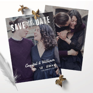 Save The Date Moderne Photo Faire Part de Date avec Chic Urbain