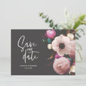 Save The Date Moderne photographique florale mariage à retenir l (Debout devant)