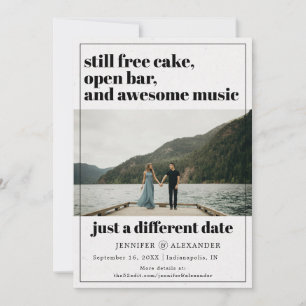 Save The Date Moderne reportée Changer la photo de la date