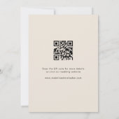 Save The Date Moderne Retro Floral Mariage QR code Enregistrer l (Dos)