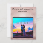 Save The Date Moderne Rose Or Bourgogne Floral Élégant (Dos)