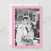 Save The Date Moderne Rose Rouge Photo Ludique Gras Moderne (Dos)