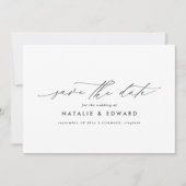 Save The Date Moderne script élégant typographie mariage (Devant)