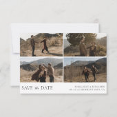 Save The Date Moderne Simple 4 Mariage photo (Devant)