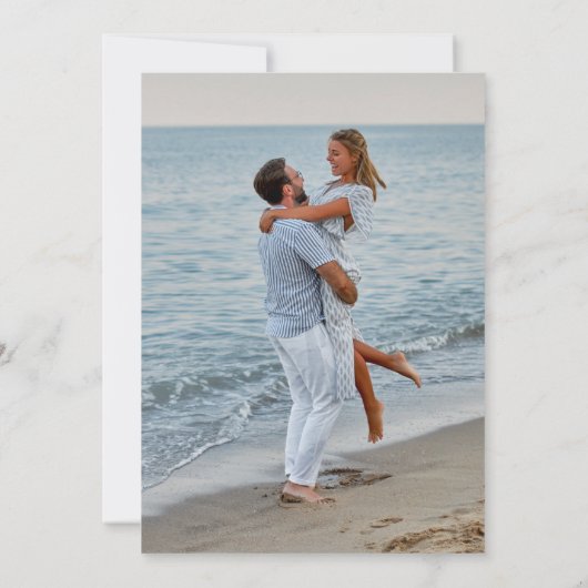 Save The Date moderne simple cadre minimal 2 photo (Dos)