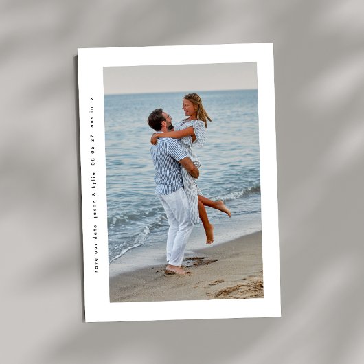 Save The Date moderne simple cadre minimal 2 photo
