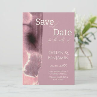 Save The Date Moderne, Simple, Dustère Rose Mauve