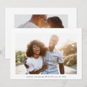 Save The Date Moderne Simple Editable Texte Photo Code QR Mariag (Devant / Derrière)