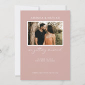 Save The Date Moderne Simple Élégant Rose Bleu Élégant Enregistr (Dos)