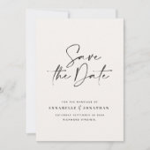 Save The Date Moderne simple mariage photo écriture minimale (Devant)
