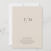 Save The Date Moderne simple Monogramme Sand Mix & Match Mariage (Devant)