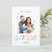 Save The Date Moderne Simple Photo Enregistrer la Date (Debout devant)