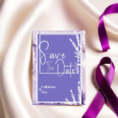 Save The Date Moderne simple Purple Lavender Enregistrer la conc