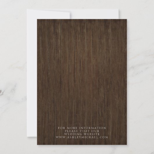 Save The Date Moderne Simple Rustic Twinkle Mariage (Dos)