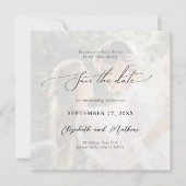 Save The Date Moderne Simple Script 2 Mariage photo (Devant)