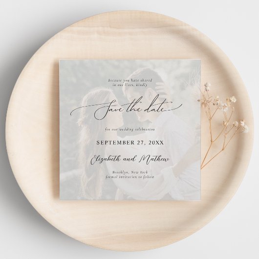 Save The Date Moderne Simple Script 2 Mariage photo
